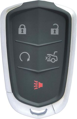 غطاء مفتاح Fob مناسب لسيارة Cadillac Escalade ATS، CT5، CT6، CTS، SRX، XT5، XTS حافظة مفتاح التحكم عن بعد للدخول بدون مفتاح FCC ID: HYQ2AB (4 أزرار) in Kuwait