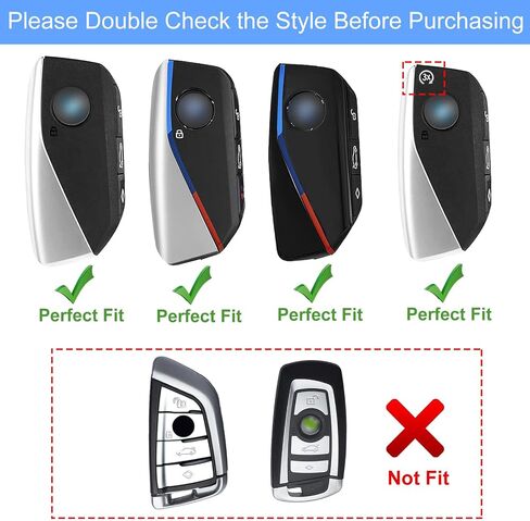 Retro Style Leather Key Fob Cover, Compatible with BMW 2023/24/25 New 5 7 Series X1 X5 X6 X7 XM 740i 760i IX IX3 I5 I7, No Screw Design Smart Key Holder Protector(Brown) in Saudi Arabia