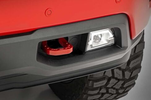 خطافات سحب مزورة مطورة من Rough Country (يناسب) 2019-2020 Chevy Silverado 1500 | يستبدل OEM | أحمر | RS132، أسود in Saudi Arabia