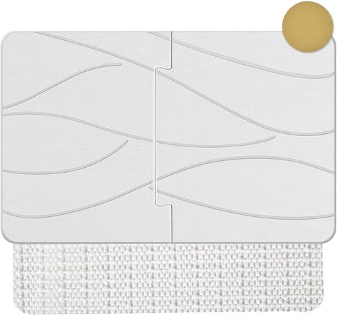 Shower Stone Bath Mat, Diatomaceous Earth Quick Dry Bath Stone Mats for Bathroom - Super Absorbent, Easy to Clean (22.8 * 15.3" Grey) in Saudi Arabia