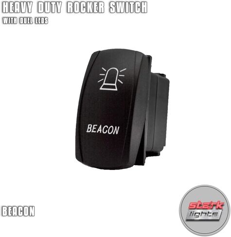 Beacon - Orange - Laser Etched Toggle Switch 20A 12V - Vertical Rocker Switch 5-Pin DPST in Kuwait