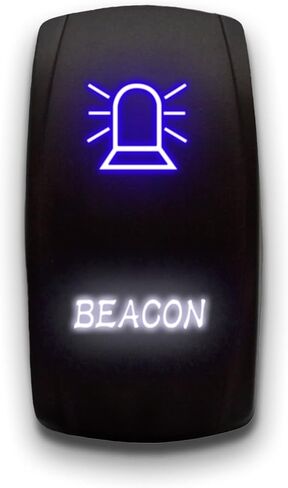 Beacon - Orange - Laser Etched Toggle Switch 20A 12V - Vertical Rocker Switch 5-Pin DPST in Kuwait