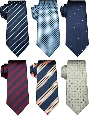 JEMYGINS Mens Tie Casual Business Necktie 6PCS Set in Saudi Arabia