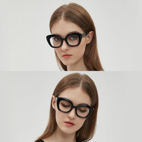 JiSoo Cat Eye Readers for Women Oversized Cat Eye Reading Glasses Designer Cute Cheaters in Kuwait