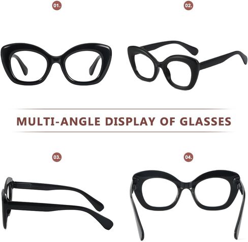 JiSoo Cat Eye Readers for Women Oversized Cat Eye Reading Glasses Designer Cute Cheaters in Kuwait