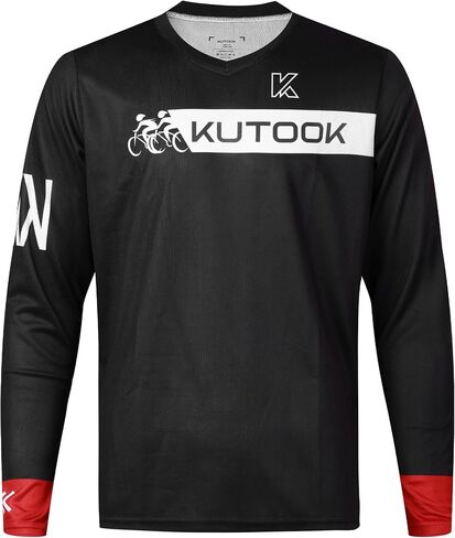 KUTOOK Loose Fit Cycling Jersey Quick Dry MTB Shirts Long Sleeve Top for Men in Saudi Arabia