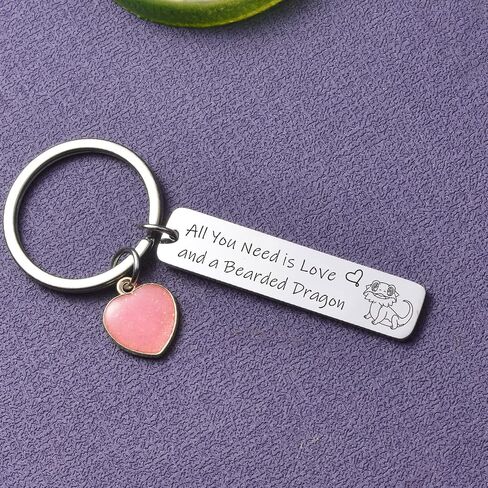 ZNOSVEI Bearded Dragon Mom Keychain For Women Bearded Dragon Lover Gift Dragon Key Chain in Kuwait