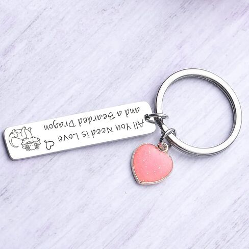 ZNOSVEI Bearded Dragon Mom Keychain For Women Bearded Dragon Lover Gift Dragon Key Chain in Kuwait