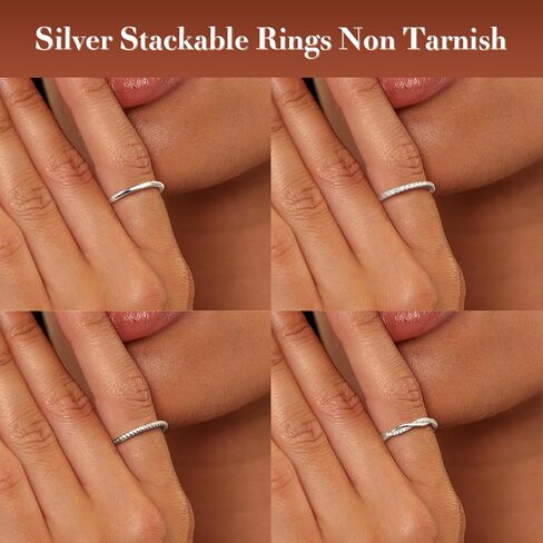 خواتم ذهبية/فضية للنساء غير مشوهة، مجموعة خواتم إبهام أنيقة مطلية بالذهب عيار 14 قيراط، مجموعة خواتم ذهبية قابلة للتعديل وقابلة للتكديس in Kuwait