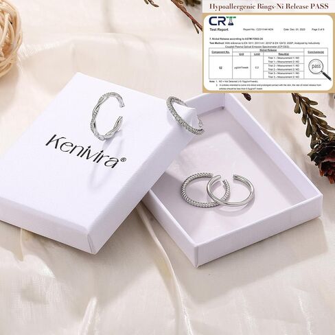 خواتم ذهبية/فضية للنساء غير مشوهة، مجموعة خواتم إبهام أنيقة مطلية بالذهب عيار 14 قيراط، مجموعة خواتم ذهبية قابلة للتعديل وقابلة للتكديس in Kuwait