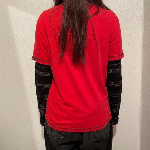 Lucakuins Women Y2k Graphic Long Sleeve Tee Shirt Fairy Grunge Aesthetic Shirts Fall Harajuku Teen Girl 90s Streetwear in Kuwait