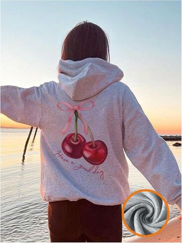 Floerns Girl's Letter Graphic Hoodie Oversized Long Sleeve Hooded Sweatshirts in Saudi Arabia