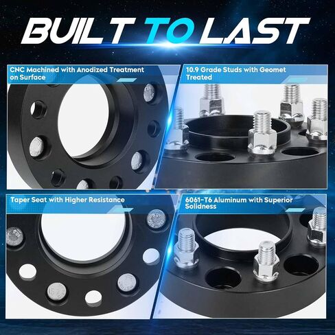 6x135mm 1.25 inch(31.75mm) Hubcentric Wheel Spacers 87.1mm Bore for 2004-2014 Ford F150 2WD 4WD & Expedition, M14x2 Studs 6 Lugs Wheel Adapters fits 2005-2014 Lincoln Mark LT & Navigator , Set of 4 in Saudi Arabia
