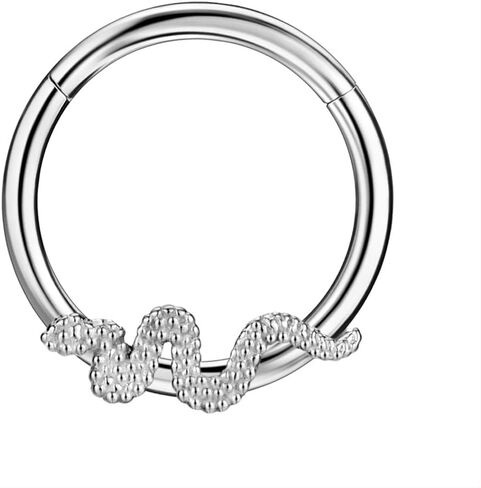 FANSING 316L Surgical Steel Snake Piercing Rings for Septum Daith in Kuwait