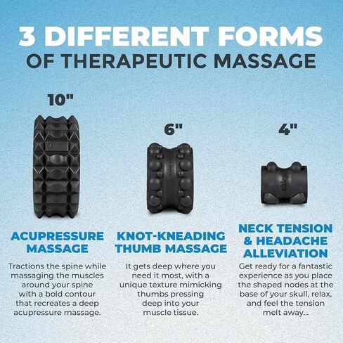 Chirp Wheel XR 3P 10" Acupressure, 6" Knot-Kneading Thumb, and 4" Neck & Headache Tension - Black in Saudi Arabia