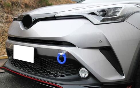 iJDMTOY Sports Red Track Racing Style Tow Hook Ring Compatible with Toyota 2018-up C-HR, 2019-up Corolla Hatchback, Made of Lightweight Aluminum in Saudi Arabia