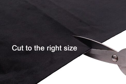 Microfiber Fabric Self-Adhesive Suede Look, Stretch Film Fabric for car Interior Decorate - 16in x 55in, Black in Saudi Arabia