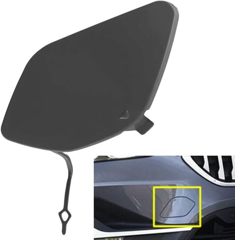 Front Bumper Tow Hook Towing Eye Cover Cap Front, Compatible with BMW X1 F49 2016-2019, OE: 51137361220 Black in Saudi Arabia
