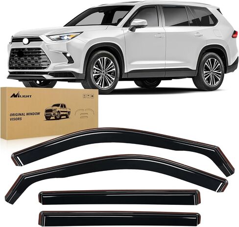Nilight in Channel Window Deflectors for Highlander 2020 2021 2022 2023 2024 Vent Window Visors, Rain Guards-4PCS in Saudi Arabia