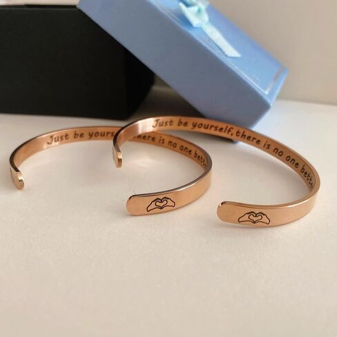 Taylor Quotes Merch Bracelet, Inspired Fans Bracelet with 'Just Be Yourself' Engraving, Music Lover Gift Stuff Accessories Jewelry for Women in Saudi Arabia