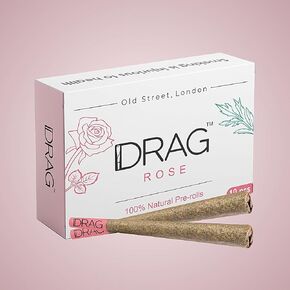 10 Floral pre-Rolled Smokes - Drag - Rose | 100% Organic, sourced from The Alpine Forests of The Himalayas | Herbal Cigarette