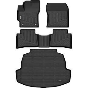 AIPOIL® Floor Mats & Cargo Liner Set for 2020-2024 2025 Toyota Corolla & Corolla Hybrid (Only Sedan) All Weather Protection TPE Anti-Slip Automotive Full Set Custom Car Mats Accessories - Black