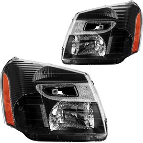 Torchbeam Headlight Assembly, Replacement For 2005 2006 2007 2008 2009 Equinox, Assembly Headlight Black Set Lens Passenger And Driver Side 2pcs