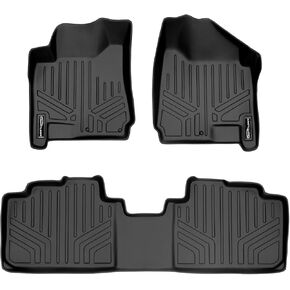 SMARTLINER Custom Fit Floor Mats 2 Row Liner Set Black for 2010-2016 Cadillac SRX - All Models
