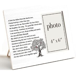 Memorial Gifts Picture Frame, Sympathy Gift, In Memory of Loved One Gifts, Memorial Gifts for Loss of Mom Dad, Bereavement Gifts Wood Photo Frame, 4 x 6 Inch Photo