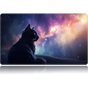 Playmat for MTG, Card Game Mat Non-Slip Rubber Base and Stitched, 24 x 14 inch TCG Play Mat for MTG and Other Card Games (B - Zones), Magic Forest Raccoon
