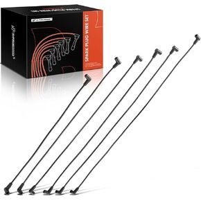 A-Premium Ignition Spark Plug Wires Set of 6 Compatible with Chevrolet Camaro 1995-1999 & Pontiac Firebird 1995-1999, V6 3.8L OHV