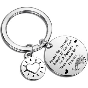 Peacock Jewelry Peacock Keeper Jewelry Peacock Charm Keychain Peacock Themed Keychain for Women
