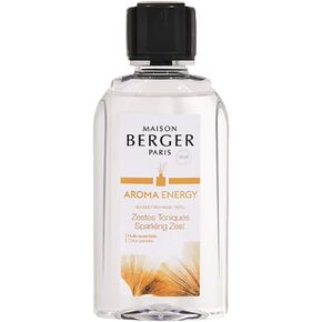 Maison Berger - Aroma Energy - Sparkling Zest - Air Freshener - Fragrance Refill for Reed Sticks and Ceramic Diffuser - 6.76 Fluid Ounces - 200 Milliliters
