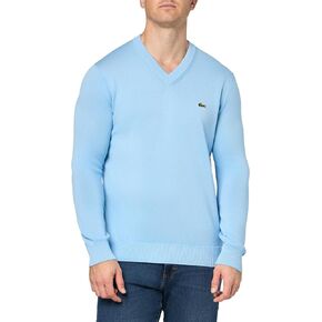 Lacoste Men's Monochrome Cotton V Neck Sweater