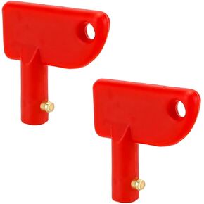 2 PCS Battery Disconnect Switch Key, Spare Mini Battery Disconnect Isolator Power Cut Off Keys, Universal Battery Switch Key for Car Truck Boat RV ATV Marine, Car Accessories