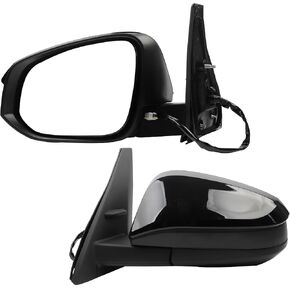 Dasbecan Left Side Mirror White Compatible with 2014-2023 Toyota 4Runner Heated Power Adjustment Driver Door Mirror Rear View Assembly 5PINS #8794035B60-PFM, TO1320313