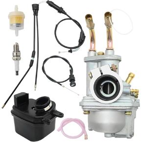PW50 Carburetor Replacement for Yamaha Y-Zinger 50 1981-UP Peewee PW50 1990-UP 50cc Motorcycle Bike Engine Carb with Air Filter Fuel Filter Throttle Choke Cable