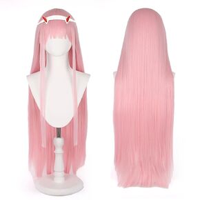 Long Light Pink Ponytail Wig for Mizuki Akiyama Cosplay Wig Project Sekai Costume Halloween with Wig Cap