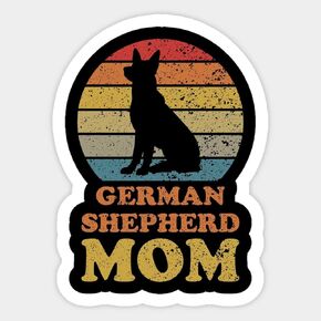 German Shepherd Mom Sticker Dog Breed Decal for Bumper Laptops Tumblers Windows Cars Trucks Walls |Waterproof| 4" (1)