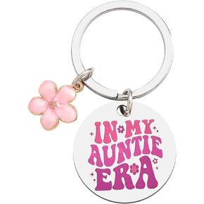 Aunt Gifts for Women Auntie Gifts for Women Aunts Birthday Gifts for Aunt Christmas Gifts for Aunty In My Auntie Era Keychain Engraved