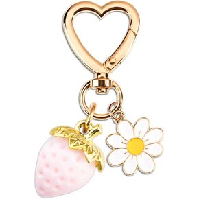 Strawberry Keychain Cute Strawberry Stuff Kawaii Accessories Purse Charms For Handbags Bag Charm