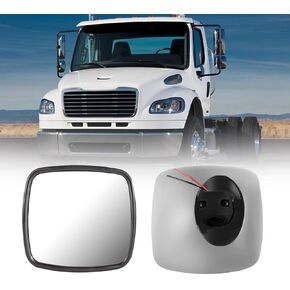Chrome Rear View Wide Angle Mirror Door Mirror Lower Mirror Heated Fit for 2004-2016 Freightliner M2 106 112 114SD