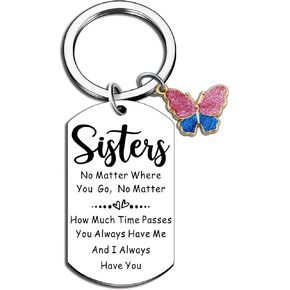 Stocking Stuffers for Sisters Big Sister Gifts from Little Sister Girls Teens Adults Sister Birthday Gifts Ideas Best Gift for Women Cute Key Chains Friends Sisters Always Have Key Ring