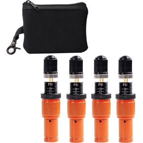Tire Deflator 10-30 PSI Adjustable Automatic Tire Deflator Valve Kit Air Down Tools Offroad Accessories for Jeep Car Truck Motorcycle and ATV Tires (Set of 4)