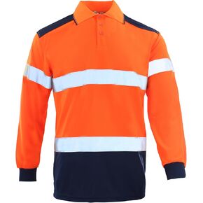 Long Sleeves Safety T-Shirt with 2 Inch Reflective Strips High Visibility Work Shirt for Men in Saudi Arabia