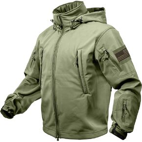 سترة Rothco Special Ops التكتيكية ذات الغلاف الناعم مع حزمة الرقع (X-Large، زيتوني باهت مع رقع زيتونية)