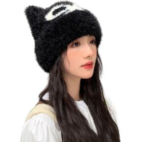 Cute Beanies Cat Beanie Y2k Beanie Crochet Beanie Grunge Crochet Hats for Women Y2k Accessories