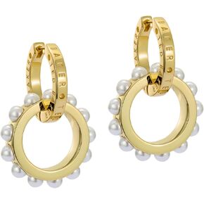 Ted Baker London Lorrie Double Link Drop Earrings for Women (Gold/Pearl)