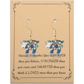 FUSTMW Sheep Dangle Earrings for Women Sheep Gifts for Sheep Lovers Jewelry Lamb Earrings Sheep Owner Gifts Cute Lamb Gift