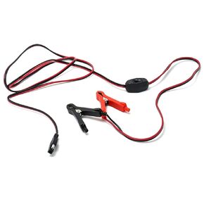 QWORK 8Ft Wire Harness with Clamps, 16AWG Wire Harnes, SAE Extension Cables(On-Off Switch) for 12V ATV, UTV, Tractor or Water Pumps